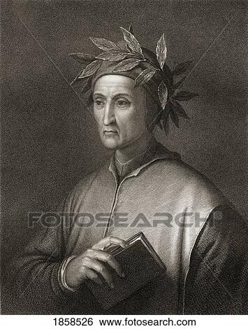 Stock Photograph - Dante Alighieri 1265-1321. Italian Poet. From The Book ÃƒÂ¢Ã¢â€šÂ¬Ã…â€œGallery Of PortraitsÃƒÂ¢Ã¢â€šÂ¬Ã‚Â Published London 1833.. Fotosearch