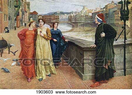 Dante And Beatrice. Dante Alighieri C. 1265 View Large Photo Image Stock Image - Dante And Beatrice. Dante Alighieri C. 1265. Fotosearch