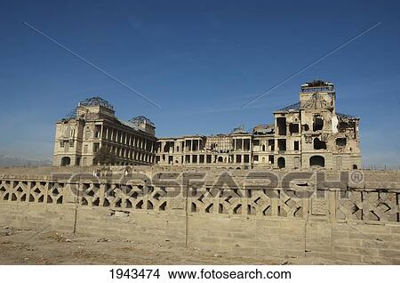 Picture - Darulaman Palace Was Designed For King Amanullah By A French Architect In The 1920S; It Later Became The Defense Ministry, And Was The Military Headquarters During The Russian Occupation. Kabul,, Afghanistan. Fotosearch