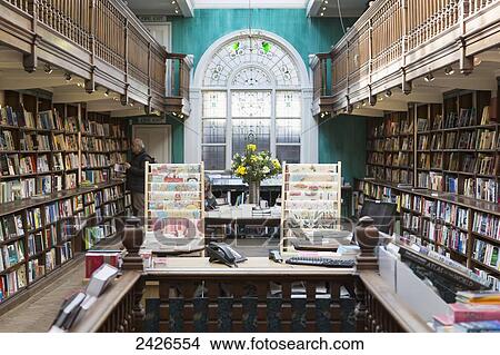 Picture - Daunt Books bookshop, Marylebone High Street; London, England. Fotosearch