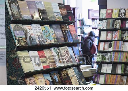 Stock Image - Daunt Books bookshop, Marylebone High Street; London, England. Fotosearch