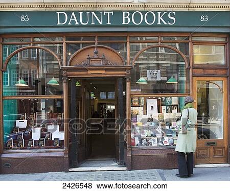 Stock Photo - Daunt Books bookshop, Marylebone High Street; London, England. Fotosearch