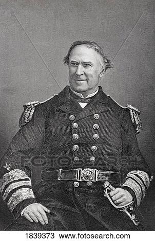 Stock Image - David Glascoe Farragut 1801 - 1870. American Admiral On Union Side During Civil War. From Last Photograph Taken Of Him.. Fotosearch
