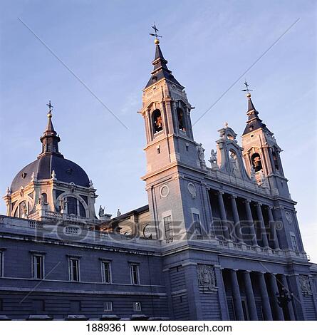 Stock Image - Dawn View Of Cathedral Nuestra Senora De La Almudena. Fotosearch