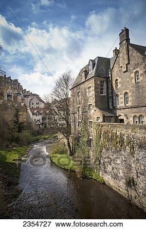 Stock Photo - Dean Village; Edinburgh, Scotland. Fotosearch