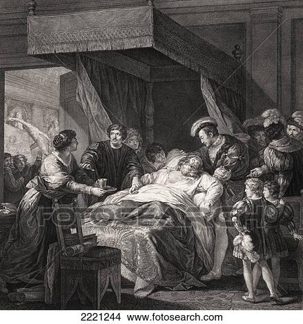 Picture - Death Of Leonardo Da Vinci, After A Work By Fran. Fotosearch