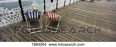Deck Chairs On Brighton Pier, Panoramic View Large Photo Image Picture - Deck Chairs On Brighton Pier, Panoramic. Fotosearch