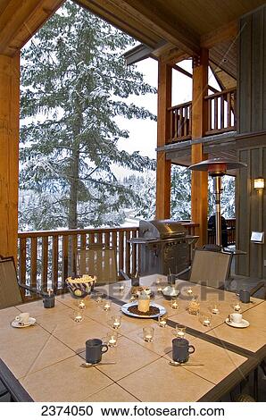 Deck With Portable Heaters Set For A Winter Party; Whistler, British Columbia, Canada View Large Photo Image Stock Image - Deck With Portable Heaters Set For A Winter Party; Whistler, British Columbia, Canada. Fotosearch