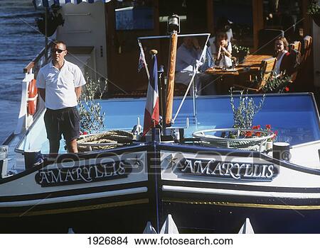 Picture - Deckhand On The Bow Of The Amaryllis. Fotosearch