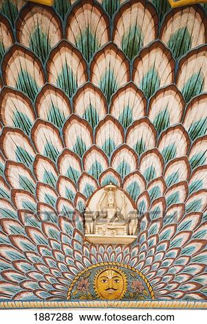 Stock Photo - Decorated Entrance Area To Doorway Of The City Palace, Close Up. Fotosearch