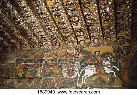 Decorated Interior Of Debre Berhan Selassie Church View Large Photo Image Stock Image - Decorated Interior Of Debre Berhan Selassie Church. Fotosearch
