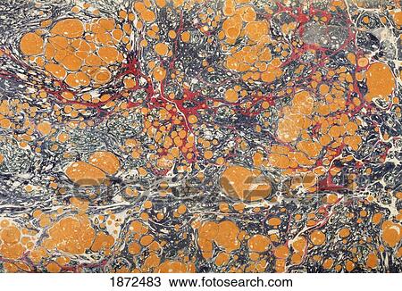 Stock Image - Decorative Endpaper From A Nineteenth Century Book.. Fotosearch