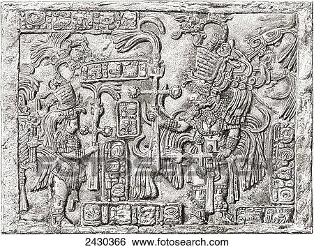 Decorative Lintel From The Ancient Mayan City Of Yaxchilan