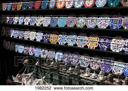 Decorative Plates And Souvenirs For Sale In Taksim Square