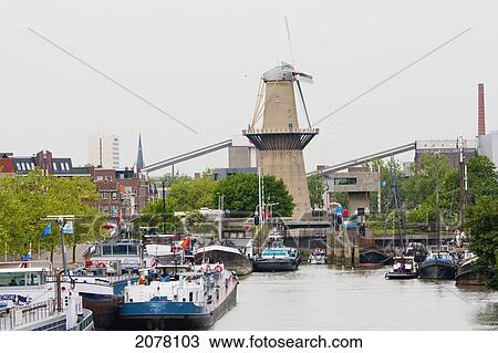 Delfshaven Windmill, Rotterdam, Netherlands View Large Photo Image Stock Image - Delfshaven Windmill, Rotterdam, Netherlands. Fotosearch