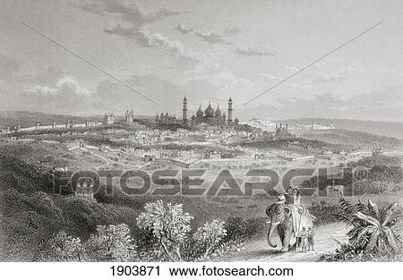 Delhi, India, From A 19Th Century Print. From The Age We Live In, A History Of The Nineteenth Century View Large Photo Image Stock Image - Delhi, India, From A 19Th Century Print. From The Age We Live In, A History Of The Nineteenth Century. Fotosearch