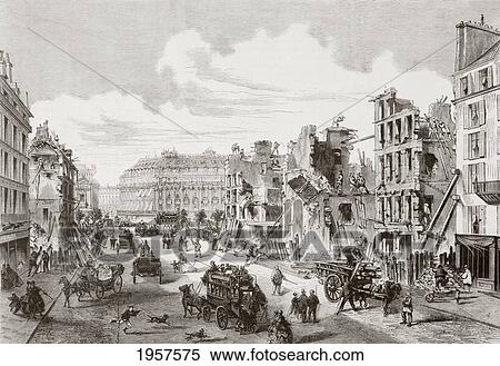 Demolition Of Buildings In The Rue De La Paix For The Opening Of The Rue Reaumur, Paris, France, In 1868. From L'univers Illustre Published In Paris In 1868. View Large Photo Image Stock Photography - Demolition Of Buildings In The Rue De La Paix For The Opening Of The Rue Reaumur, Paris, France, In 1868. From L'univers Illustre Published In Paris In 1868.. Fotosearch