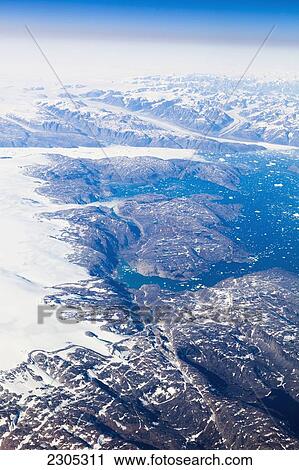 Denmark, Aerial view of icecap; Greenland View Large Photo Image Stock Image - Denmark, Aerial view of icecap; Greenland. Fotosearch