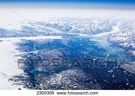 Denmark, Aerial view of icecap; Greenland View Large Photo Image Stock Photograph - Denmark, Aerial view of icecap; Greenland. Fotosearch