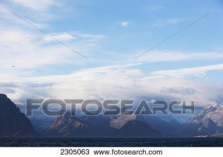 Stock Image - Denmark, Coastal scenery on west coast; Greenland. Fotosearch