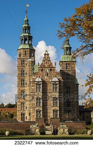 Stock Photo - Denmark, Front view of Rosenborg Castle; Copenhagen. Fotosearch