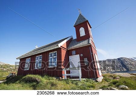 Stock Photo - Denmark, Greenland, Church; Upernarvik. Fotosearch