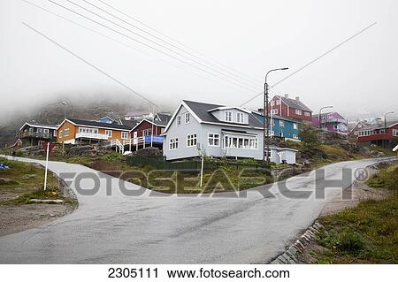 Stock Image - Denmark, Greenland, Rural scenery; Qaqortoq (Julianehab). Fotosearch