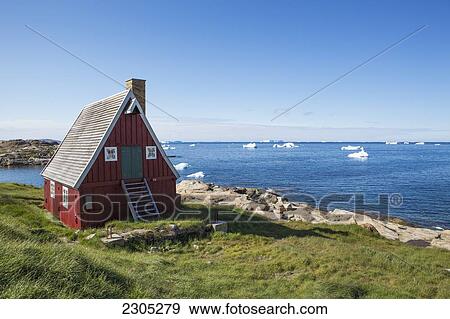 Stock Photo - Denmark, Greenland, Traditional architecture; Upernarvik. Fotosearch