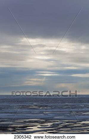 Stock Image - Denmark, Ice on west coast; Greenland. Fotosearch