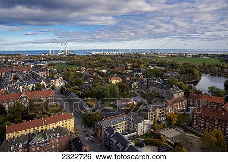 Stock Photograph - Denmark, Views from palladian dutch baroque style Our Saviour's Church; Copenhagen. Fotosearch