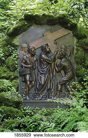Stock Photo - Depiction Of Christ Carrying The Cross. Fotosearch