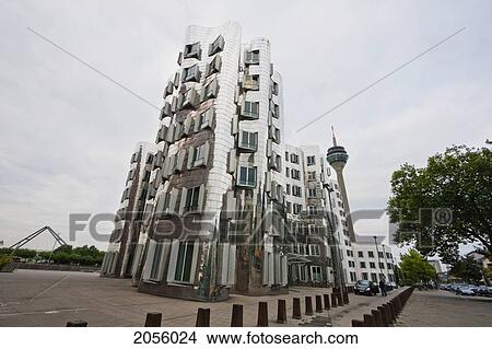 Der Neue Zollhof Office Buildings, Designed By Architect Frank O. Gehry, In Media Harbor, Dusseldorf, North Rhine-Westphalia, Germany View Large Photo Image Picture - Der Neue Zollhof Office Buildings, Designed By Architect Frank O. Gehry, In Media Harbor, Dusseldorf, North Rhine-Westphalia, Germany. Fotosearch