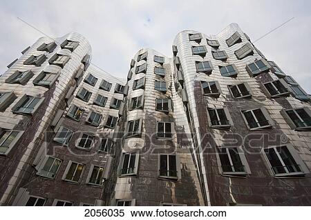 Der Neue Zollhof Office Buildings, Designed By Architect Frank O. Gehry, In Media Harbor, Dusseldorf, North Rhine-Westphalia, Germany View Large Photo Image Stock Photography - Der Neue Zollhof Office Buildings, Designed By Architect Frank O. Gehry, In Media Harbor, Dusseldorf, North Rhine-Westphalia, Germany. Fotosearch