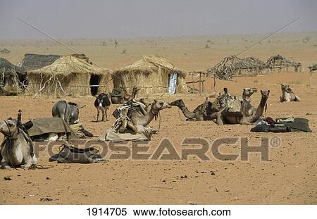Stock Photography - Desert Village Scene. Fotosearch