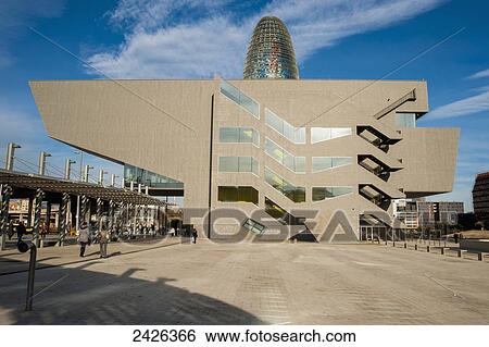 Design Hub Barcelona and Torre Agbar near Placa de les Glories in Poblenou; Barcelona, Catalonia, Spain View Large Photo Image Stock Photograph - Design Hub Barcelona and Torre Agbar near Placa de les Glories in Poblenou; Barcelona, Catalonia, Spain. Fotosearch