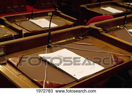Desk In The Senate Chamber In The Centre Block Of The Parliament Buildings, Ottawa, Ontario, Canada View Large Photo Image Stock Image - Desk In The Senate Chamber In The Centre Block Of The Parliament Buildings, Ottawa, Ontario, Canada. Fotosearch