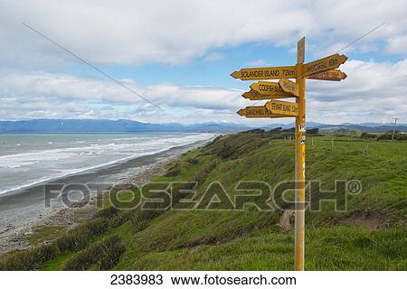 Destination and distance signpost at McCracken's Rest, near Invercargill; South Island, New Zealand View Large Photo Image Stock Image - Destination and distance signpost at McCracken's Rest, near Invercargill; South Island, New Zealand. Fotosearch