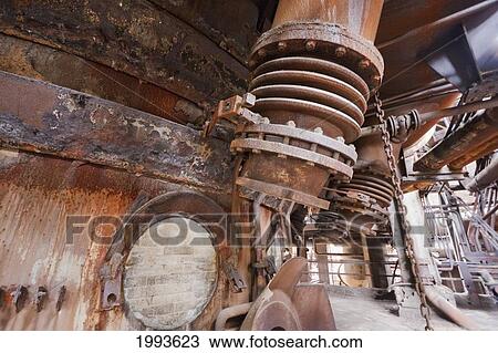Stock Image - Detail of a blast furnace at Volklinger Hutte (Volklingen Ironworks), Volklingen, Germany. Fotosearch