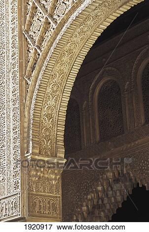 Detail Of Architecture Alhambra View Large Photo Image Stock Photo - Detail Of Architecture Alhambra. Fotosearch