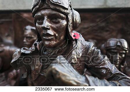 Stock Photo - Detail Of Battle Of Britain Monument, Victoria Embankment; London, England, Uk. Fotosearch