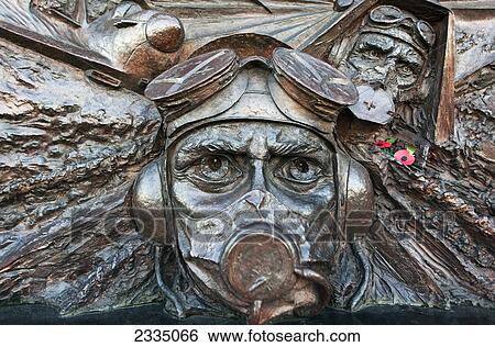 Stock Photograph - Detail Of Battle Of Britain Monument, Victoria Embankment; London, England, Uk. Fotosearch