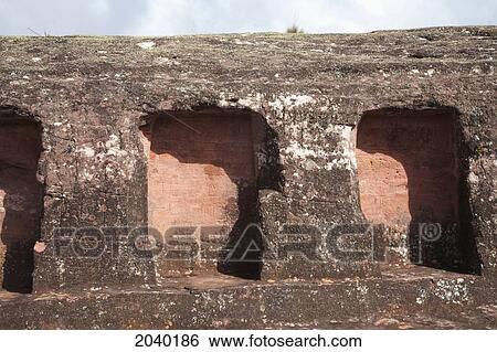 Stock Photograph - Detail Of Cinco Hornacinas (Five Niches) On The Carved Stone Hill Of El Fuerte De Samaipata, Santa Cruz Department, Bolivia. Fotosearch