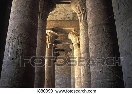 Detail Of Colonnade In First Hypostyle Hall In Edfu Temple View Large Photo Image Stock Image - Detail Of Colonnade In First Hypostyle Hall In Edfu Temple. Fotosearch