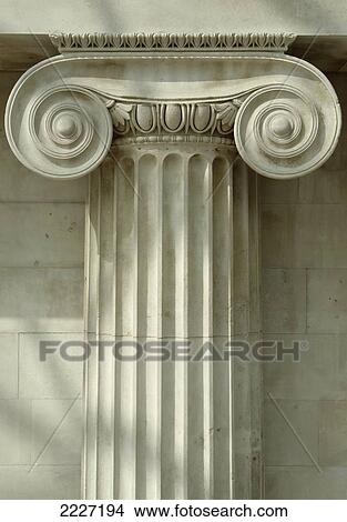 Picture - Detail Of Column, British Museum, London, England, Uk, Europe. Fotosearch