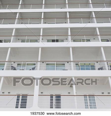 Stock Image - Detail Of Cruise Ship; Busan Korea. Fotosearch