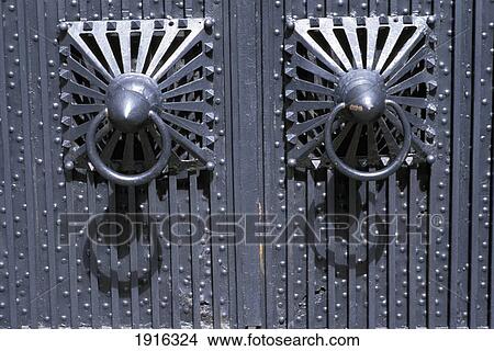 Detail Of Door And Handles View Large Photo Image Picture - Detail Of Door And Handles. Fotosearch