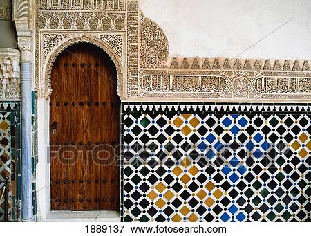 Stock Photo - Detail Of Door In Alhambra Palace. Fotosearch