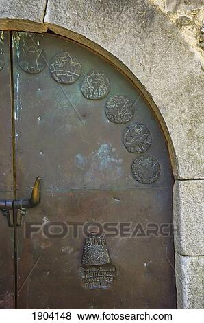 Stock Photo - Detail Of Door In Town Of Hum, Istria, Croatia. Fotosearch