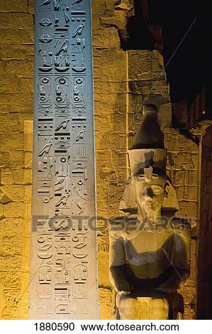 Detail Of Entrance To Luxor Temple With Obelisk And Colossus Of Ramses Ii At Dusk View Large Photo Image Stock Image - Detail Of Entrance To Luxor Temple With Obelisk And Colossus Of Ramses Ii At Dusk. Fotosearch