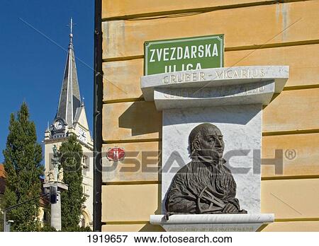 Stock Photo - Detail Of Gruber Palace Which Currently Houses The National Archives Of Slovenia (Narodni Arhiv Slovenije) And The Church Of St James, Ljubljana, Slovenia. Fotosearch